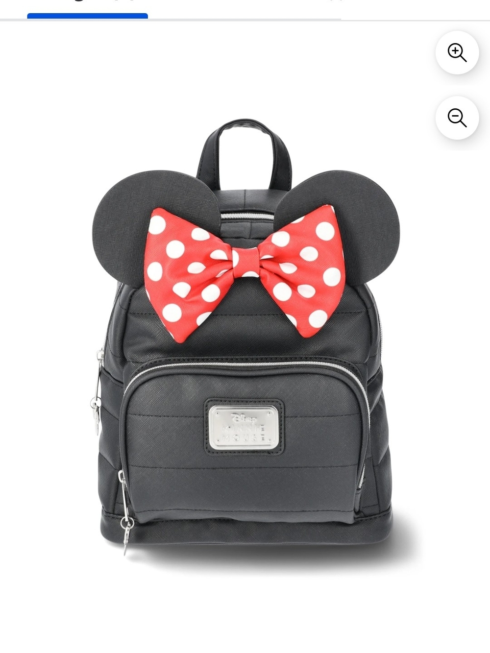 Minnie Mouse Mini Black Backpack with Red Polka Dot Bow